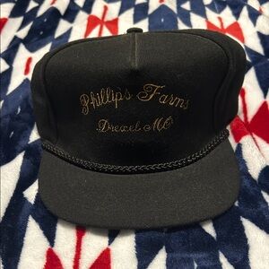 Black Cap with Gold Embroidery